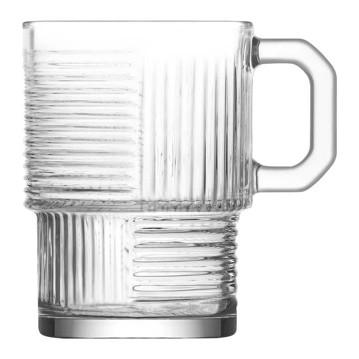 Rinkit Ltd – wholesale Coffee mug – 270ml Helen Stacking Glass Coffee Cup - By LAV