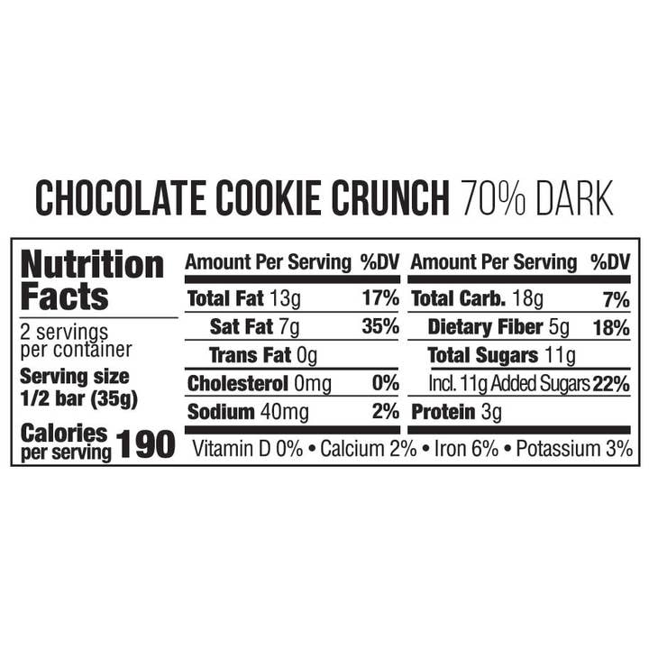 Taza Chocolate - Wholesale Chocolate Bar - Chocolate Cookie Crunch