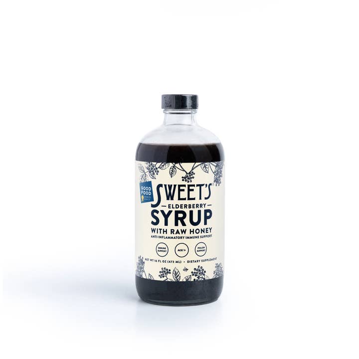 Sweet's Elderberry - Wholesale Oral Supplement/Vitamin - Elderberry Syrup with Raw Honey (REFRIGERATED) - 16 oz