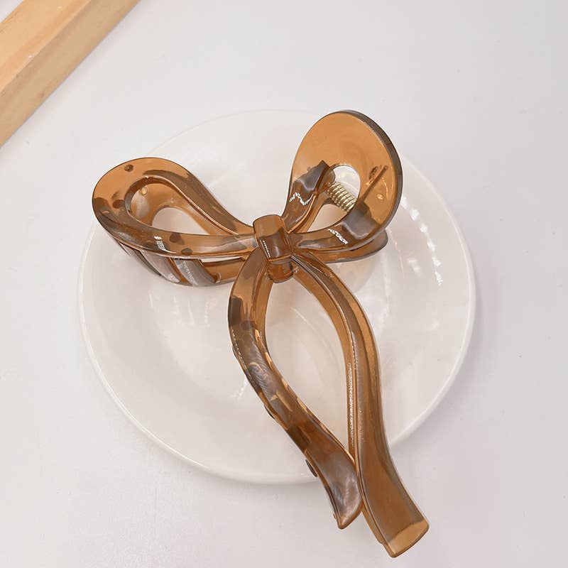 Little Trendy - Wholesale Hair Clip - Women's - Ribbon jelly bow knotted hair clip claw butterfly hairbow5