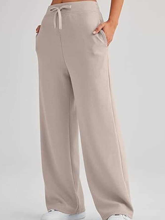 Plain High Waist Wide Leg Pants CK06 for wholesale by UNISHE