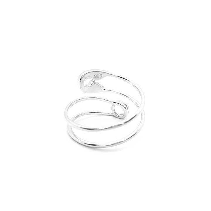 KIKICHIC - Wholesale Band/Stacked Ring - Classic Safety Pin Ring Adjustable7