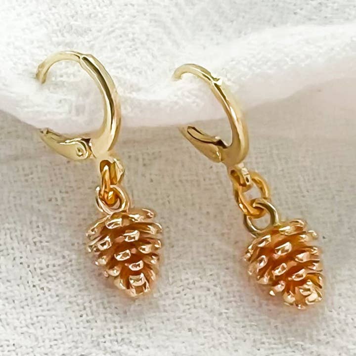 Pinecone Hoop Earrings for wholesale by Natalie Clare Collections