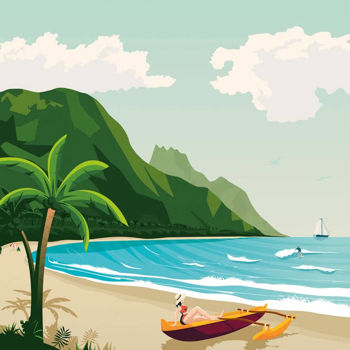 Olahoop Travel Posters - Wholesale Poster - Hawaii Honolulu - United States travel poster4