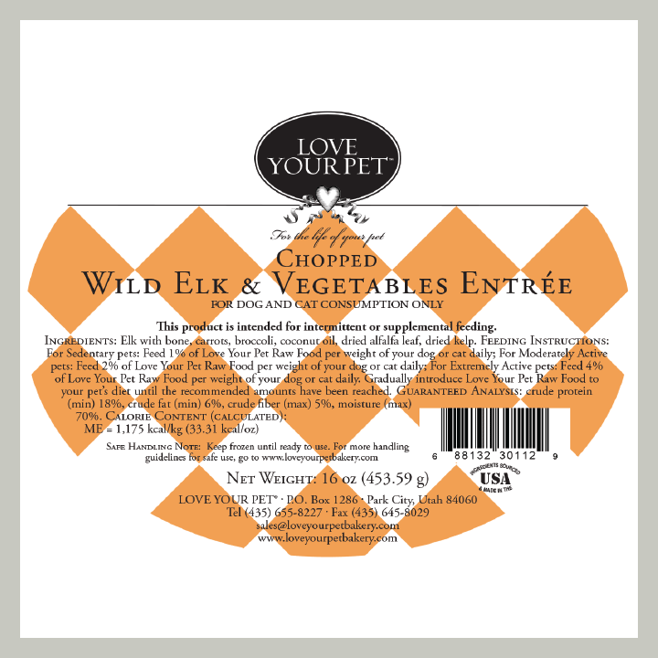 Love Your Pet Raw Foods - Wholesale Voer - Hond - Wildhert en groenten maaltijd in stukjes3