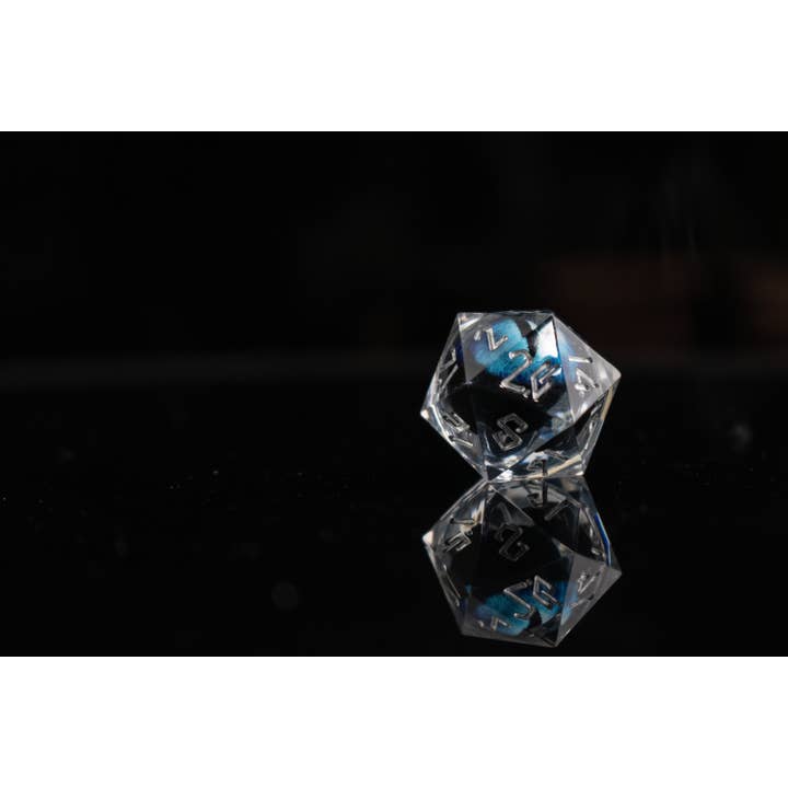 Misty Mountain Gaming - Wholesale Dice - Legacy of Blue Eyes Liquid Core Dice Set - Silver6