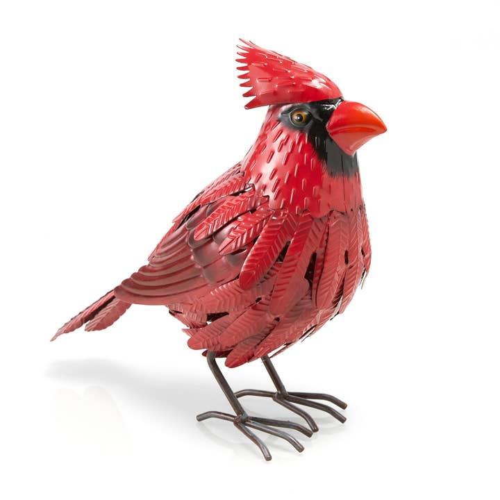 The Wine Savant / Khen Glassware - Wholesale Sculpture - Cardinal Metal Bird, Garden Yard Sculpture Art- Large5