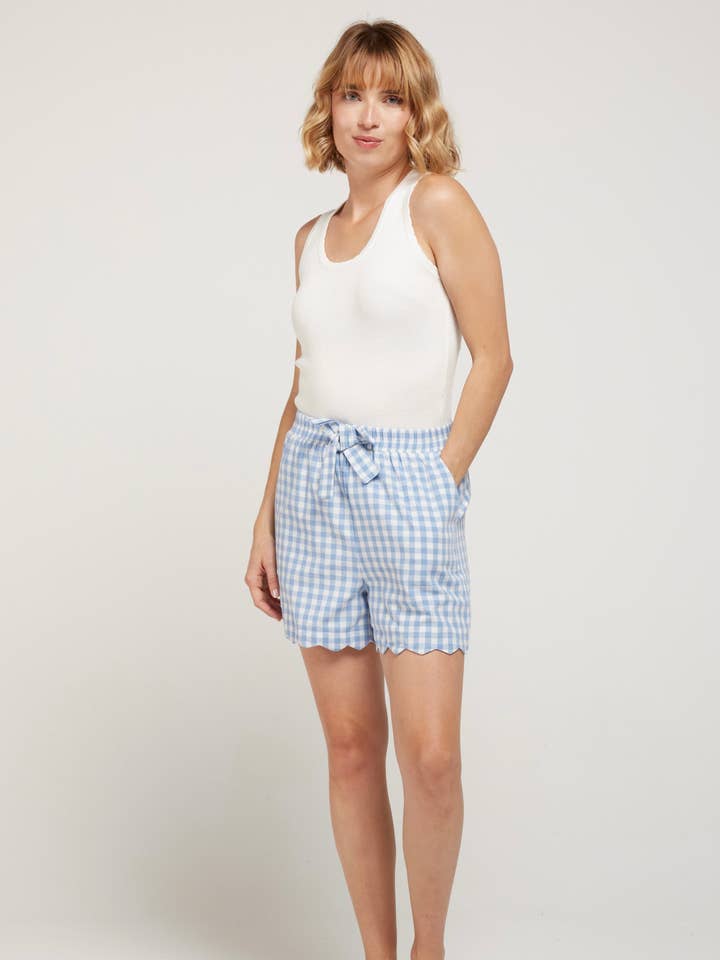 LOLIA - Curto Vichy Festonado 100% Algodão por atacado de Andy & Lucy