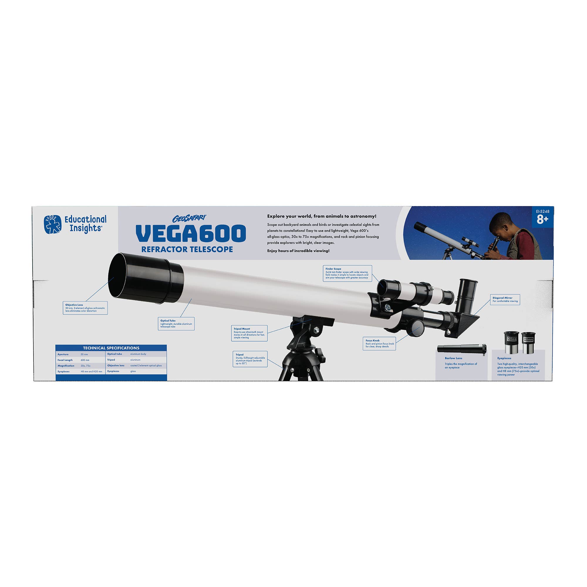 Learning Resources - Wholesale Telescope/Microscope - Kids - GeoSafari® Vega 600 Telescope3