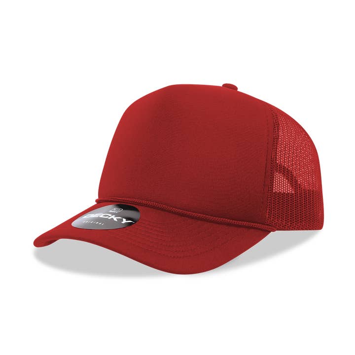 The Park Wholesale - Wholesale Trucker Hat - Unisex - Decky 6025 - Mid Profile, 5 Panel Foam Trucker Hat - 6025