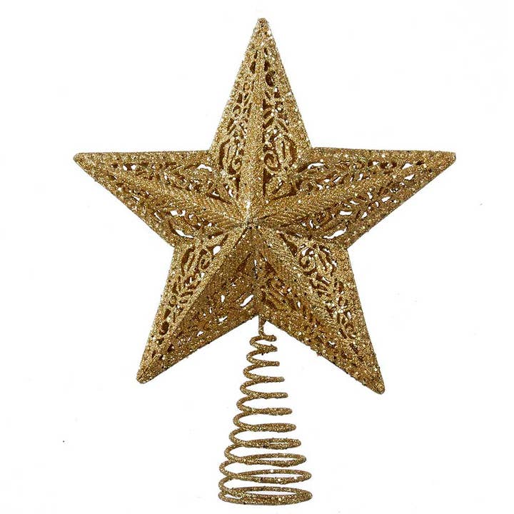 Kurt S. Adler, Inc. - Wholesale Tree Topper - 10"GOLD LEAF STAR TREE TOPPER
