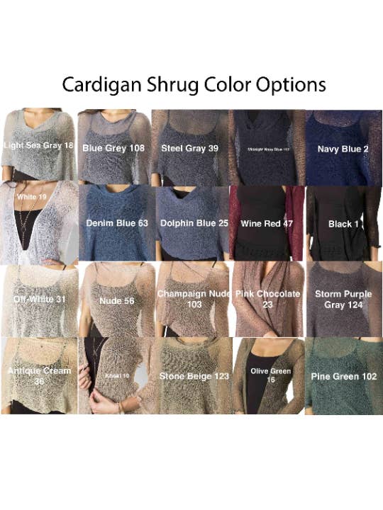 Bali Prema - Wholesale Cardigan - Women's - Summer Knit Sheer Cardigan Bolero Shrug Cover in Black2