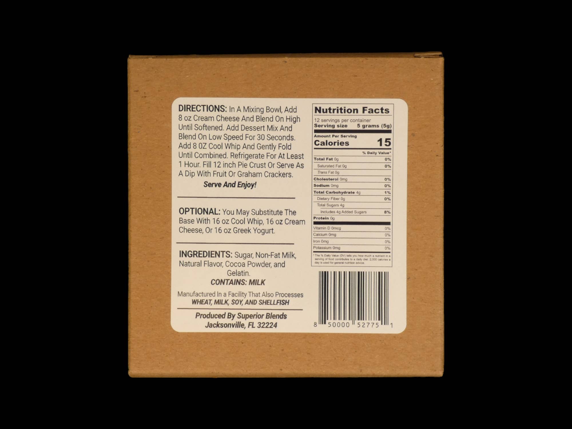 Superior Blends - Wholesale Dip - Tiramisu Dessert Mix 1