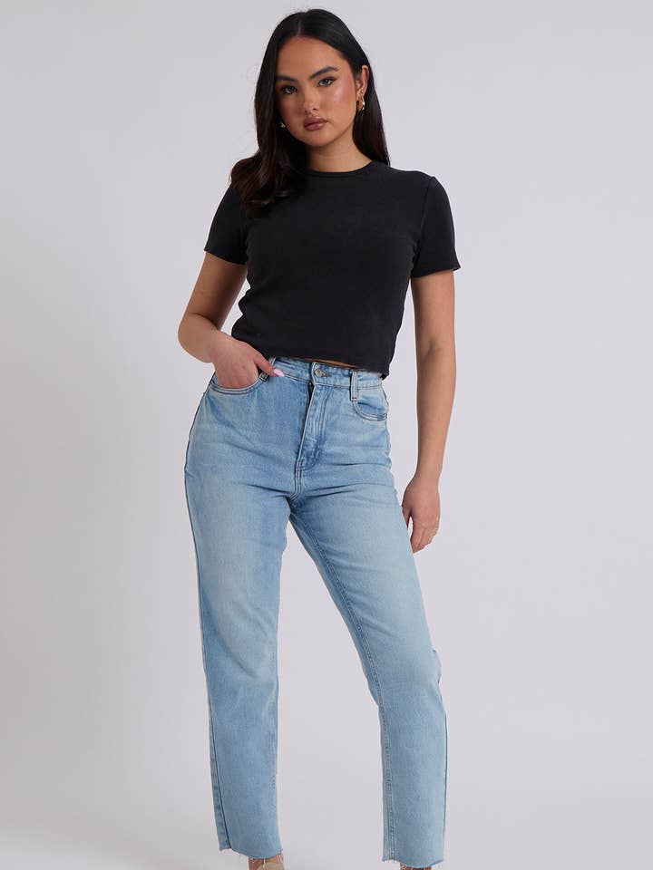 Bleach Tanya Straight Leg Jean for wholesale by Urban Bliss