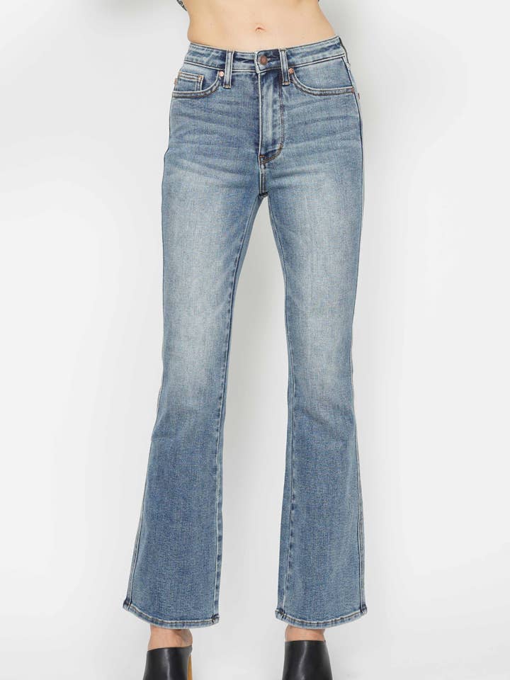 Multi Inseam Tummy Control High Waisted Bootcut for wholesale by Judy Blue Jeans
