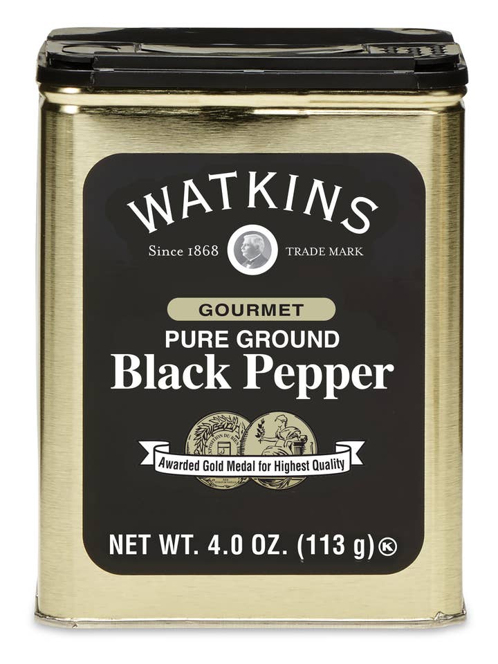 Pure Ground Black Pepper 4 oz for wholesale by The Watkins Co.