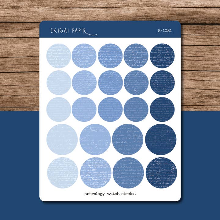 Astrologi cirklar & Ögla klistermärke ark för wholesale av Ikigai Papir
