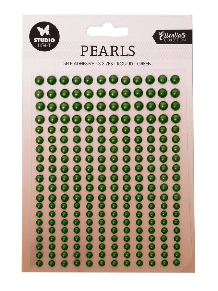 SL Zelfklevende Parels Donkergroene Parels Essentials 105x160x4mm 240 PC nr.18 voor wholesale door Ecstasy Crafts Distributing