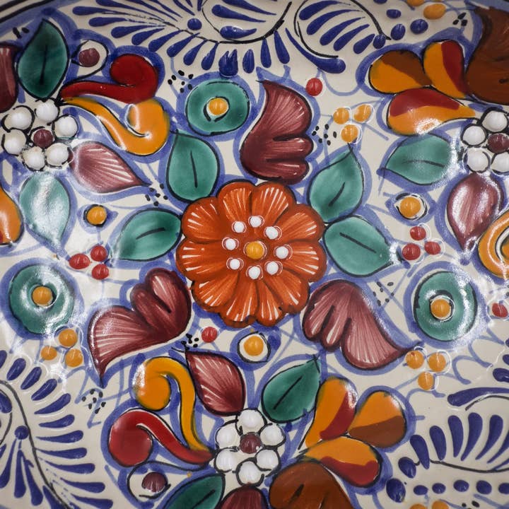 Clayvera - Wholesale Platter - Colorful Talavera Oval Platter Hand-Painted Mexican Ceramic5
