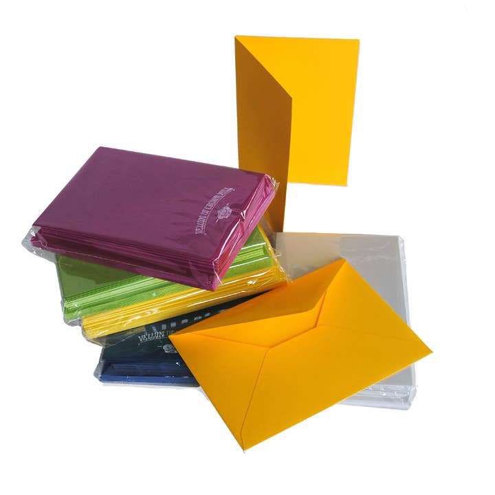 Original Crown Mill Color Vellum Folded Cards for wholesale by Orange Art/Creative Art Materials