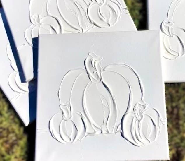 Coddiwomple – Engroshandel DIY-hobbysæt – Mal dit eget lærred 12x12 græskartrio1