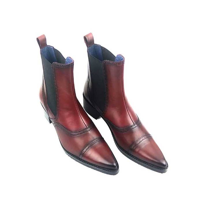 Pinto Di Blu – wholesale Chelsea boots – Women's – Western Chelsea boot model 9951 - Red Leather1