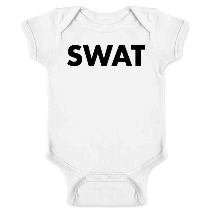 Pop Threads - Vente Body (sans pieds) – bébé - Body pour bébé SWAT Team Police Classic Cosplay Staff1