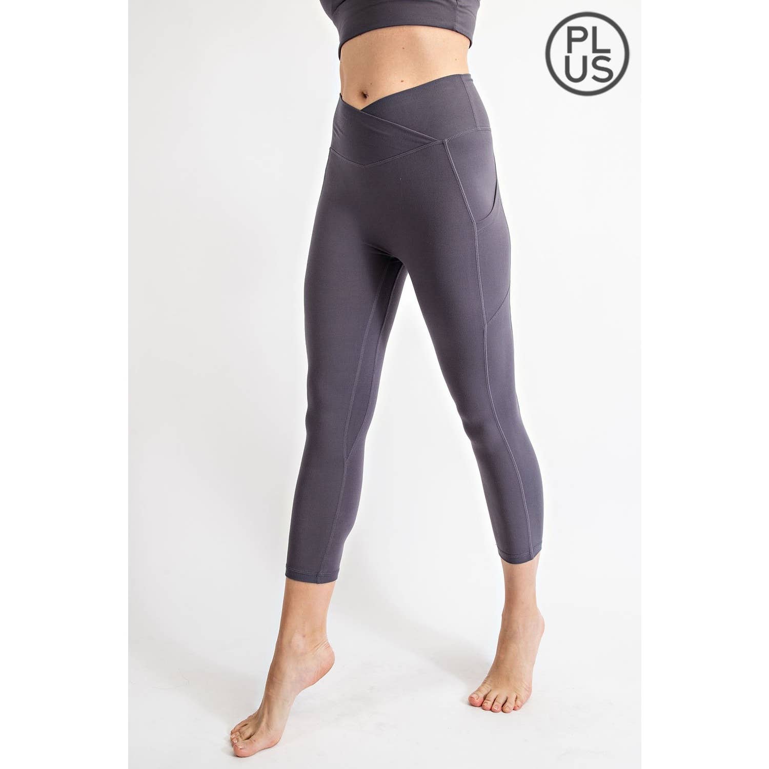 Rae Mode - Wholesale Athletic/Lounge Leggings - Women's - PLUS SIZE V WAIST CAPRI LENGTH LEGGINGS8