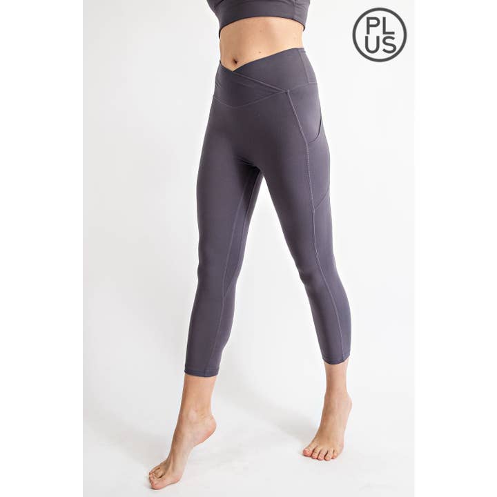 Rae Mode - Wholesale Athletic/Lounge Leggings - Women's - PLUS SIZE V WAIST CAPRI LENGTH LEGGINGS8