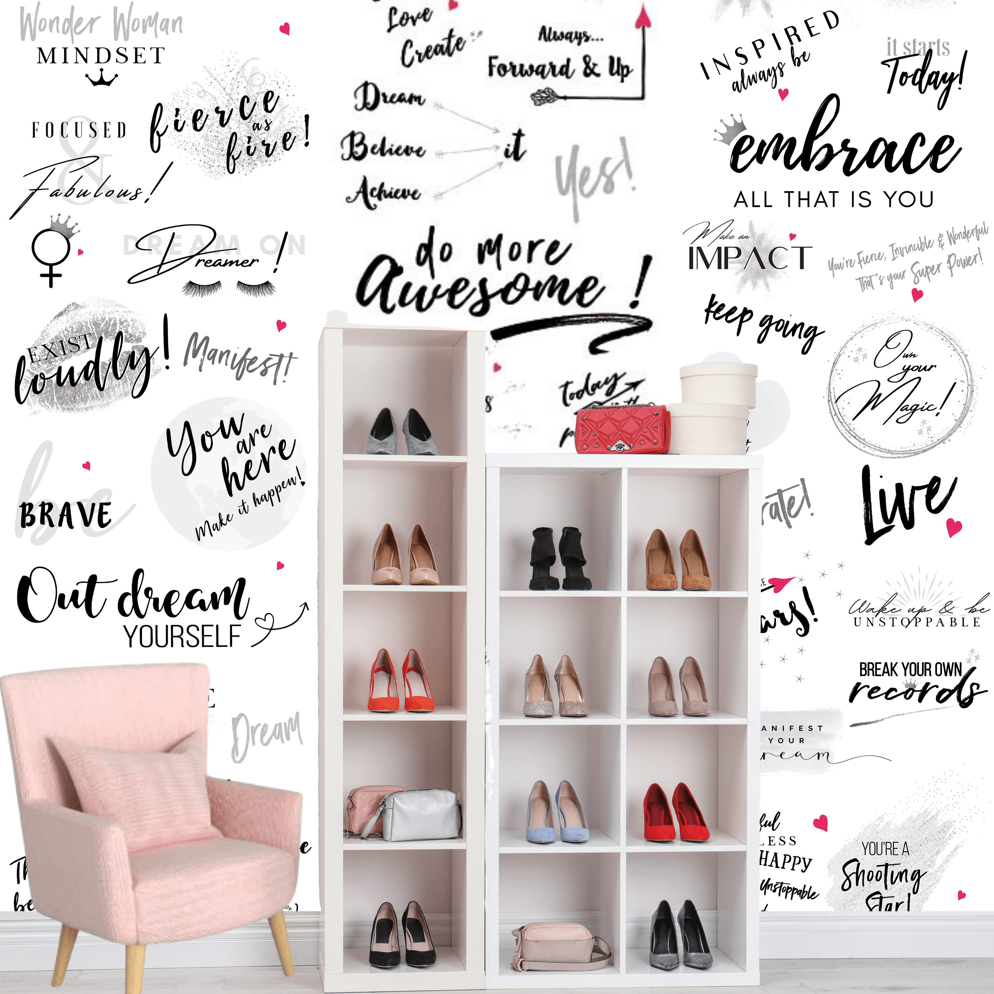 Girl Power 24/7 - Wholesale Wallpaper - Girl Power 24/7 Peel & Stick Wallpaper - Be Unstoppable! 3