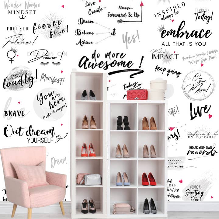 Girl Power 24/7 - Wholesale Wallpaper - Girl Power 24/7 Peel & Stick Wallpaper - Be Unstoppable! 3