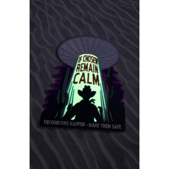 Maiden Voyage Co. - Wholesale Patch - Safe Encounters - Alien Abduction Safety Patch - Glow in the1