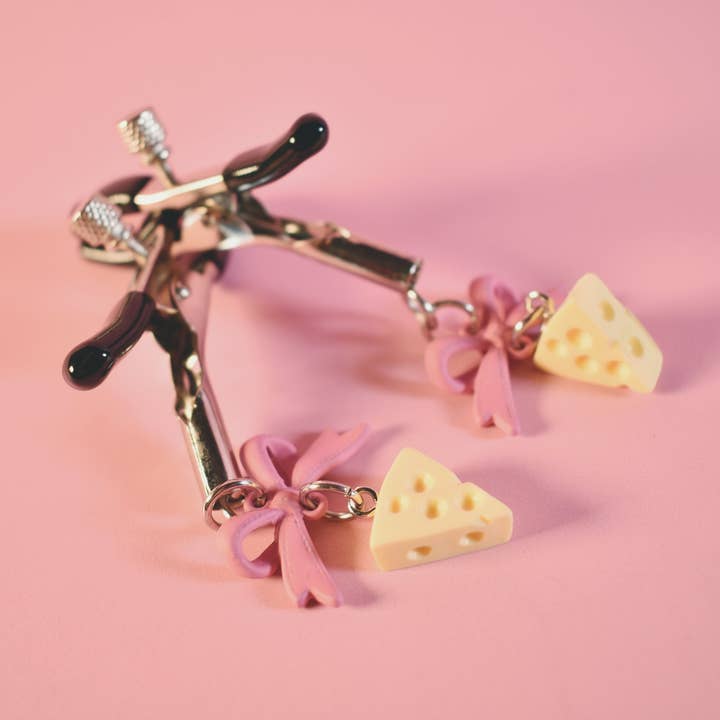 Coquette Cheese Nipple Clamps for wholesale by Naughty Pawsies