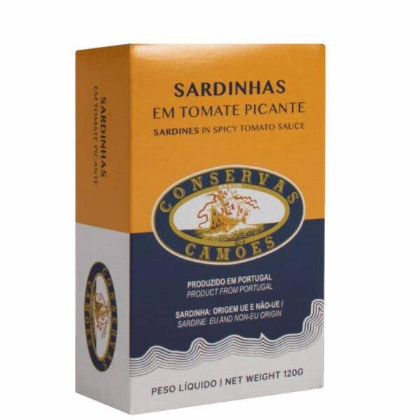 AMPINHAL - Conservas de Peixe & Patés - Wholesale Tinned Fish - Sardines in Spicy Tomato Camões 120g