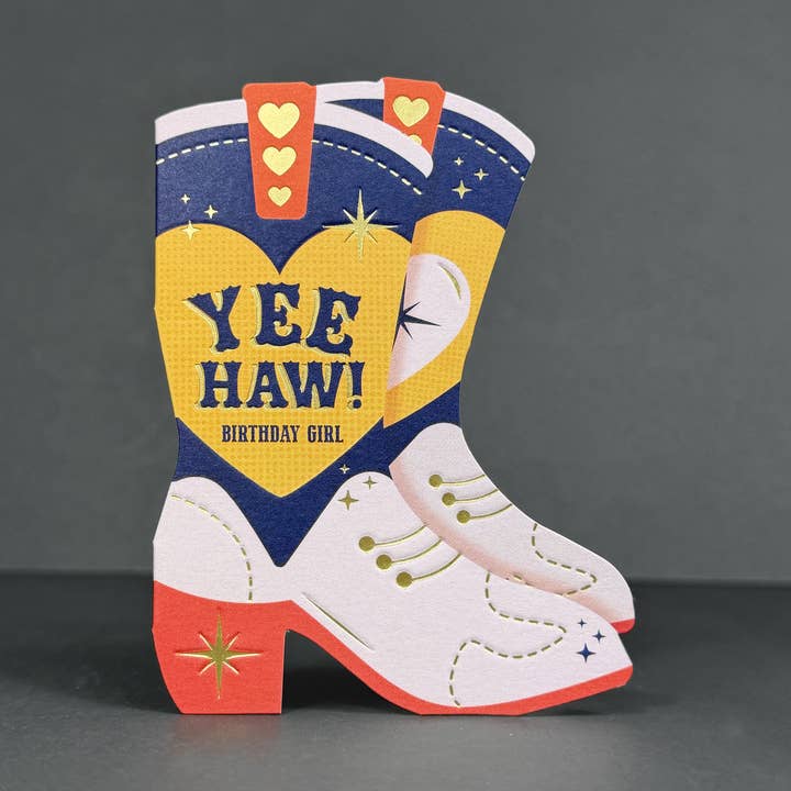 Cowgirl Laarzen Mini Kaart voor wholesale door Heyyy Ltd