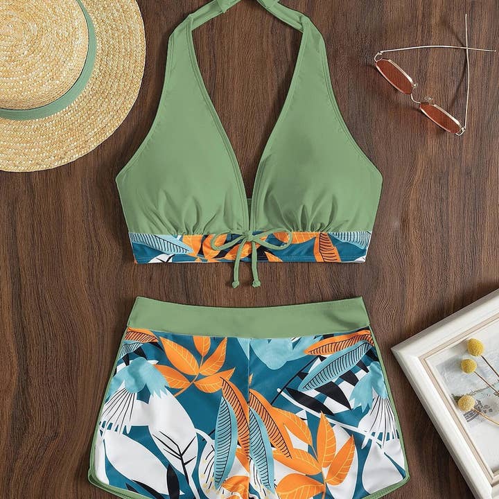 Split High Waist Flat Angle Lace Up Printed Swimsuit and other Purchase Wholesale printed swimwear fabric. Free Returns & Net 60 Terms on Faire trending on Faire.