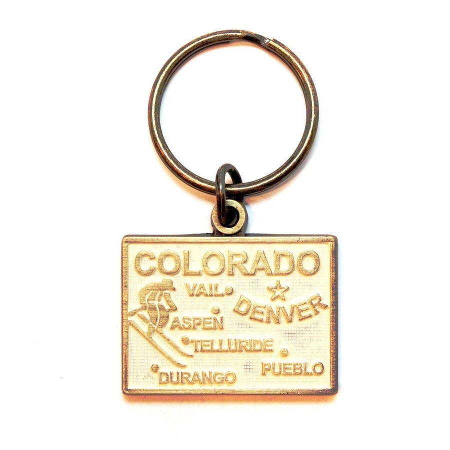Gleeful Peacock - Wholesale Keychain - Unisex - Colorado Keychain - High Quality Thick Metal State Love3