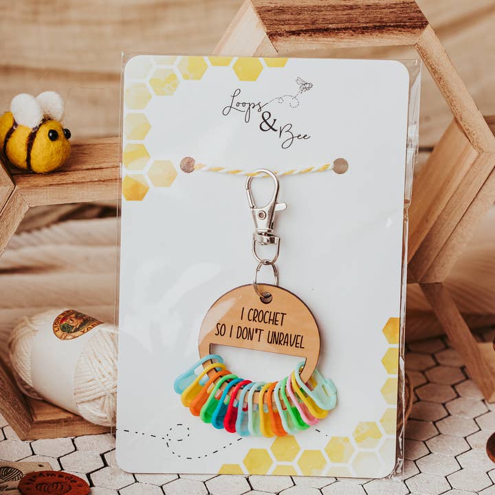 Loops & Bee - Wholesale Knitting/Crochet Supplies - Stitch Marker Holder Keychain4