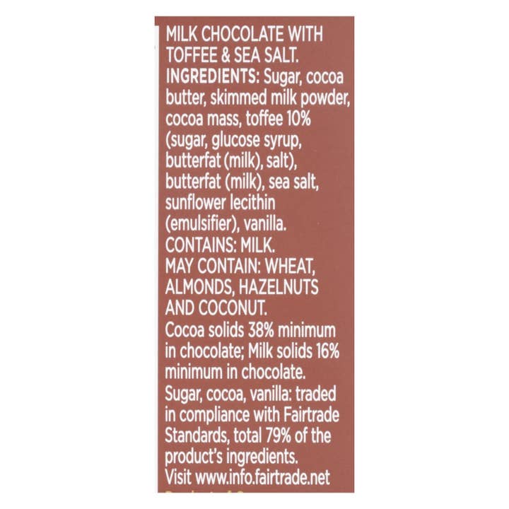 Everyday Supply Co - Wholesale Chocolate Bar - Divine - Bar Chocolate Milk Toff/ssalt - Case of 12 - 3 OZ2