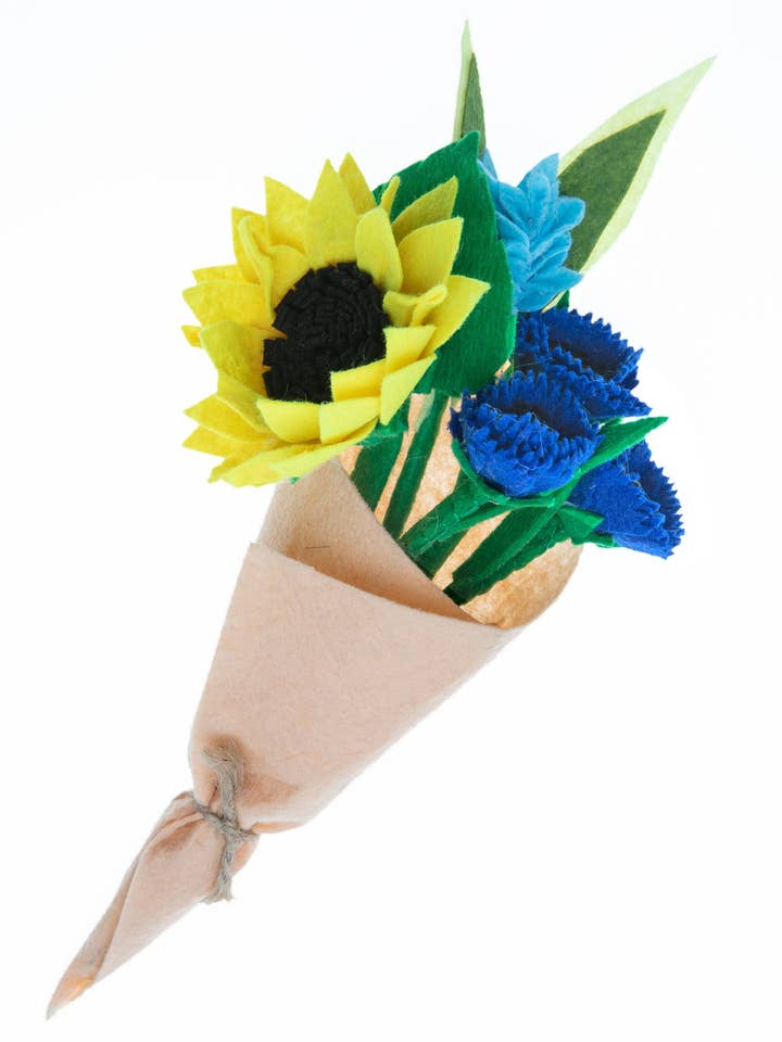 Petite Sunflower Bouquet for wholesale by Silk Road Bazaar