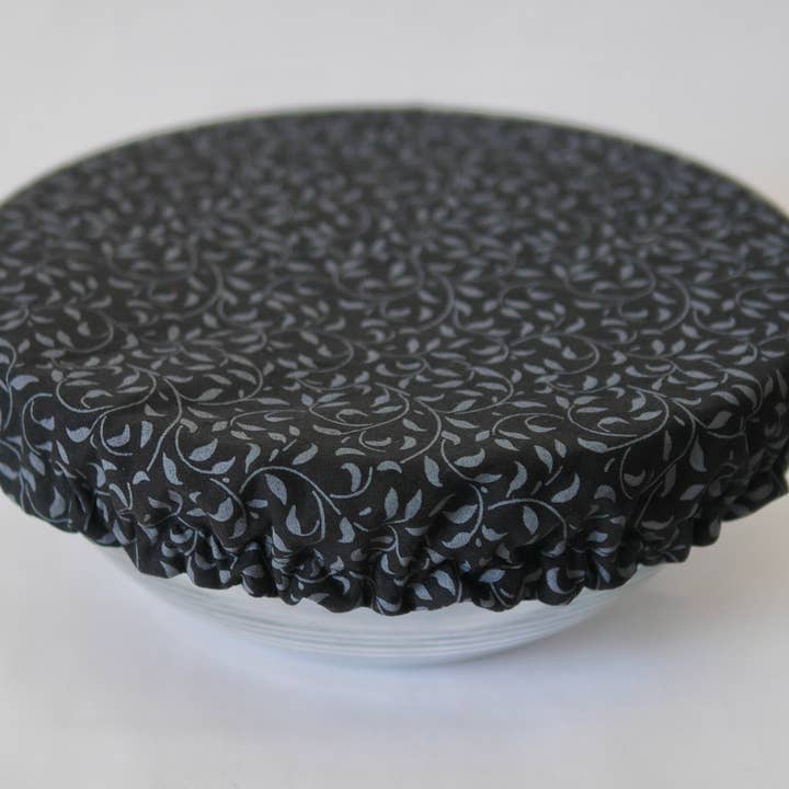 Cubierta de ensaladera de tela impermeable, arabescos negros para venta al por mayor de De Bulle en Bulle