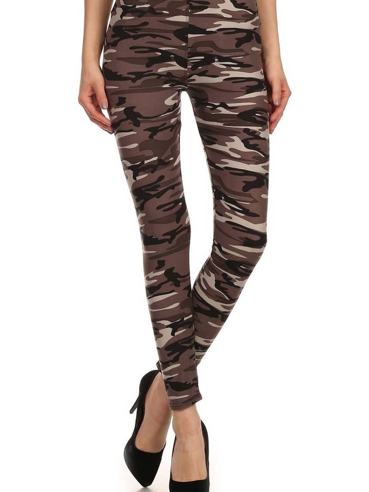 Sueded Grey Camo Legging for wholesale by Flirty & Femme