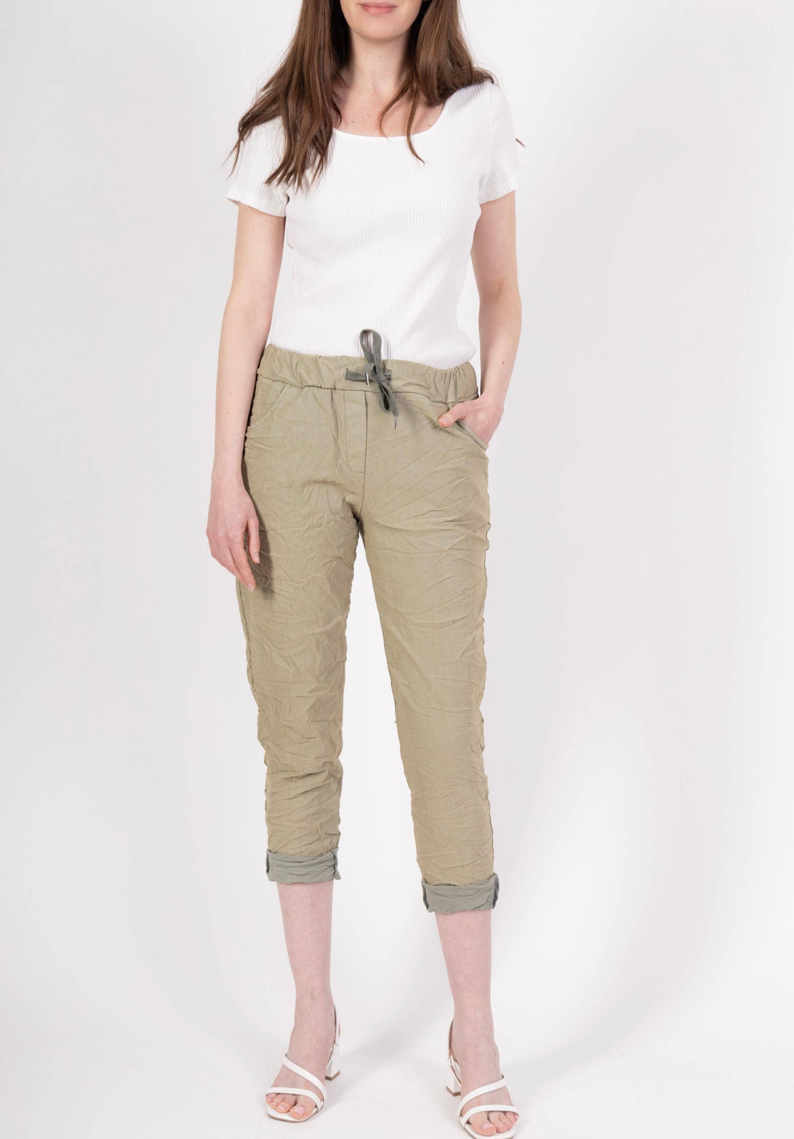 LINEN & COTTON HOUSE – wholesale Pants – Women's – 77312 WRINKLED PANTS WITH LARGE POCKETS60