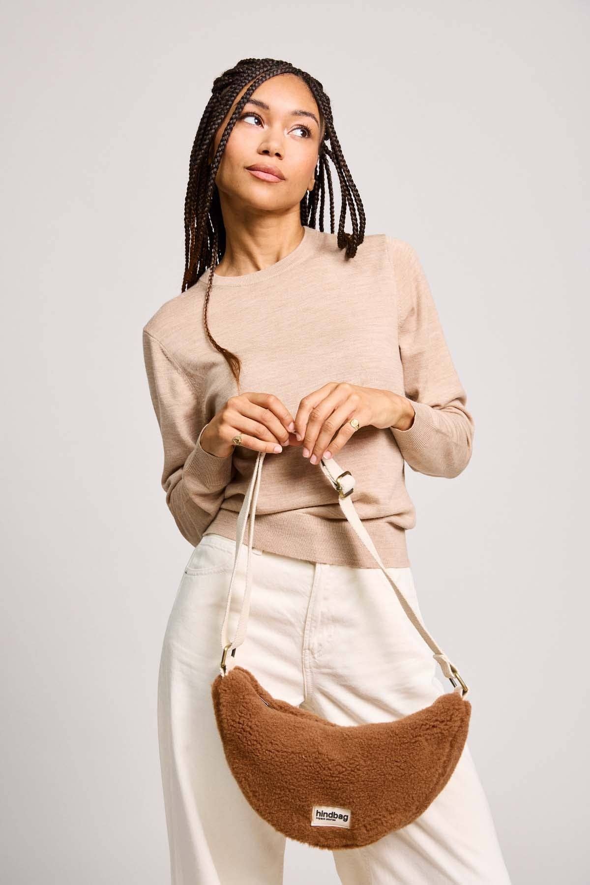 Hindbag - Wholesale Belt Bag - Women's - Andrea Teddy brown fanny pack0