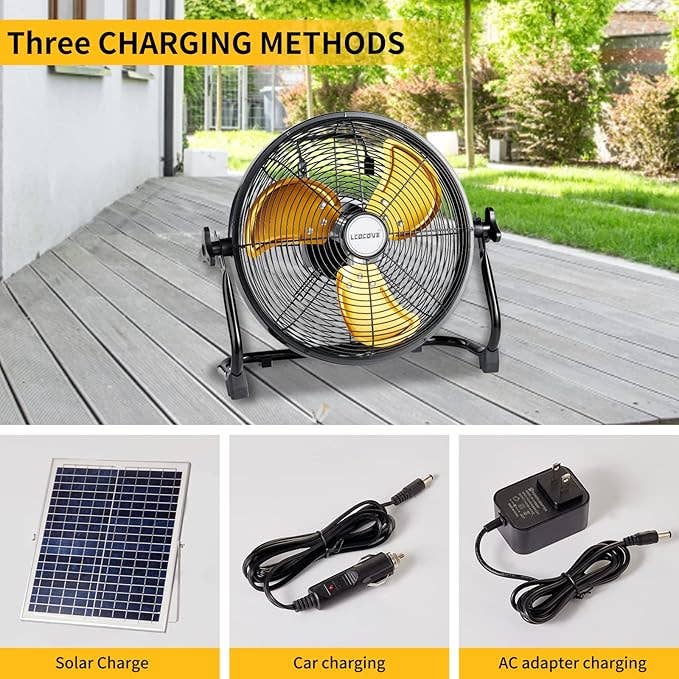 OutdoorSolarOutlet – wholesale Handheld electric fan – Battery Operated Solar Fan, Solar Powered Portable Fan Can Running 5-24 Hours,Rechargable Fan with USB Output For Emergency Situation2