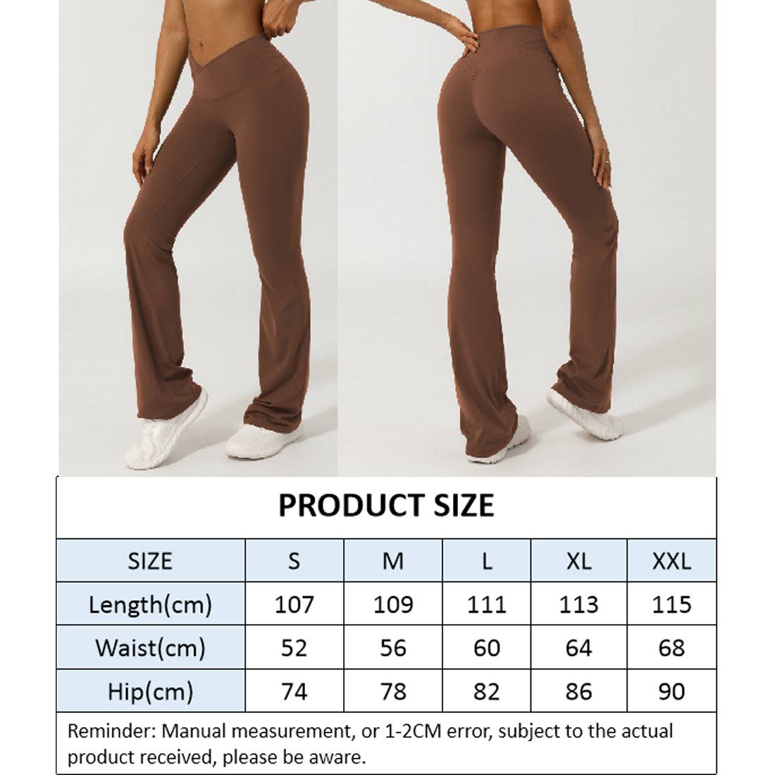 Sodalemon - Wholesale Athletic Pants - Women's - Women Sport V Cross Waist Tight Flare Yoga Dance Pants5