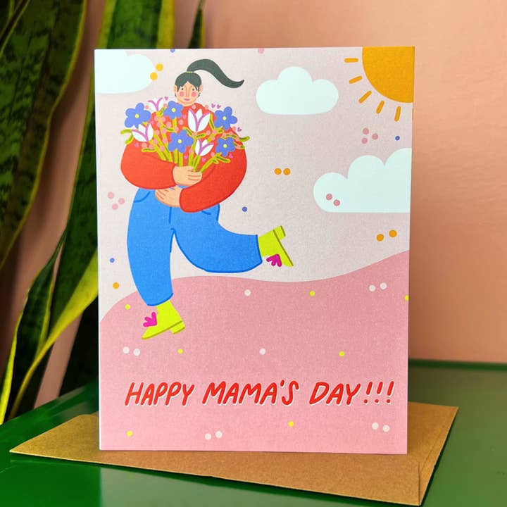 Happy Mama's Day Card for wholesale by Paris Woodhull Illustrations