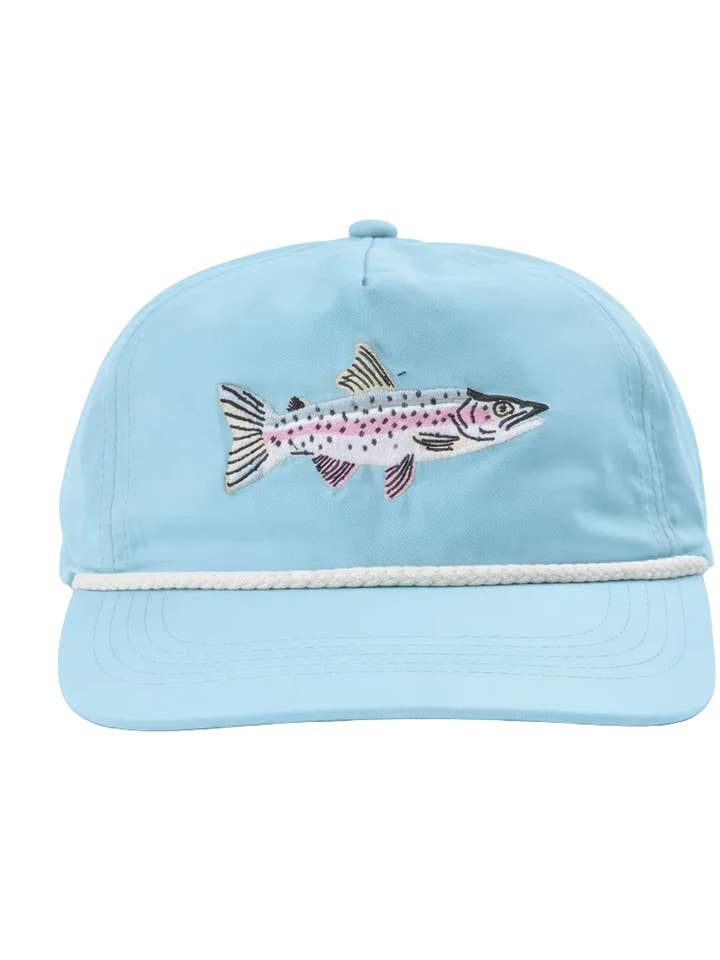 Rainbow Trout Rope Cap, Aqua for wholesale by Lischka Brothers