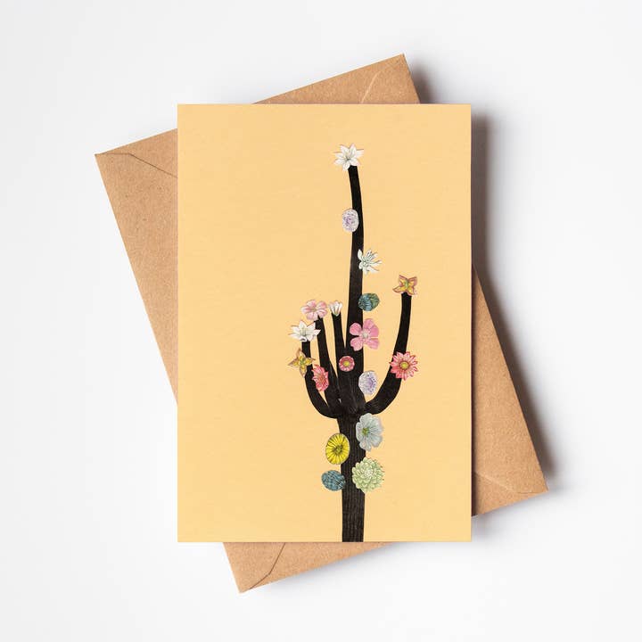 Flowering Cactus Greeting Card for wholesale by Cassia Beck