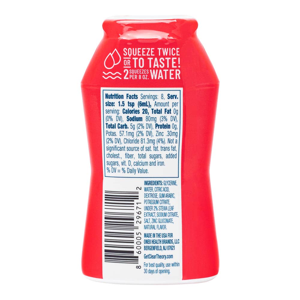 Clear Theory – Großhandel Aromatisiertes/infundiertes Wasser (ohne Kohlensäure) – Clear Theory Fruit Punch Flüssiger Wasserverstärker, 12 Stück1